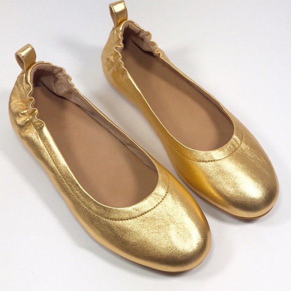 Fitflop Shoes - Fitflop Allegro Gold Leather Ballet Flats Size 5